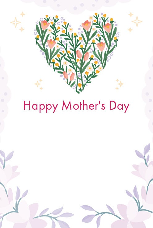 母の日デザインのメッセージカード