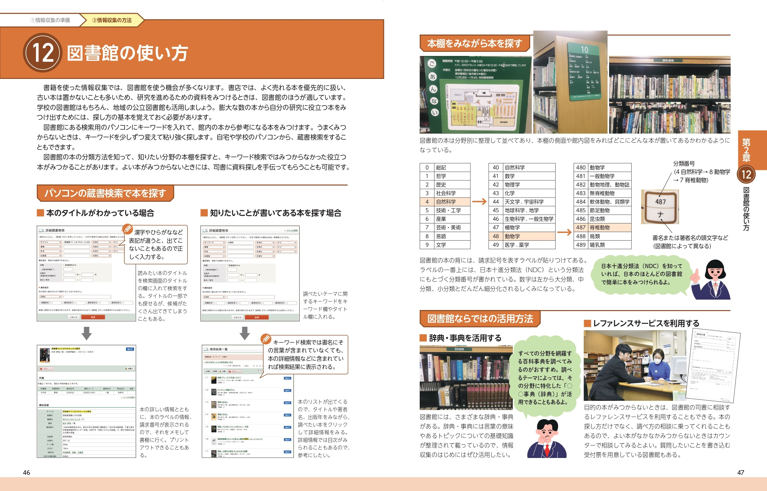 内容見本　図書館の使い方