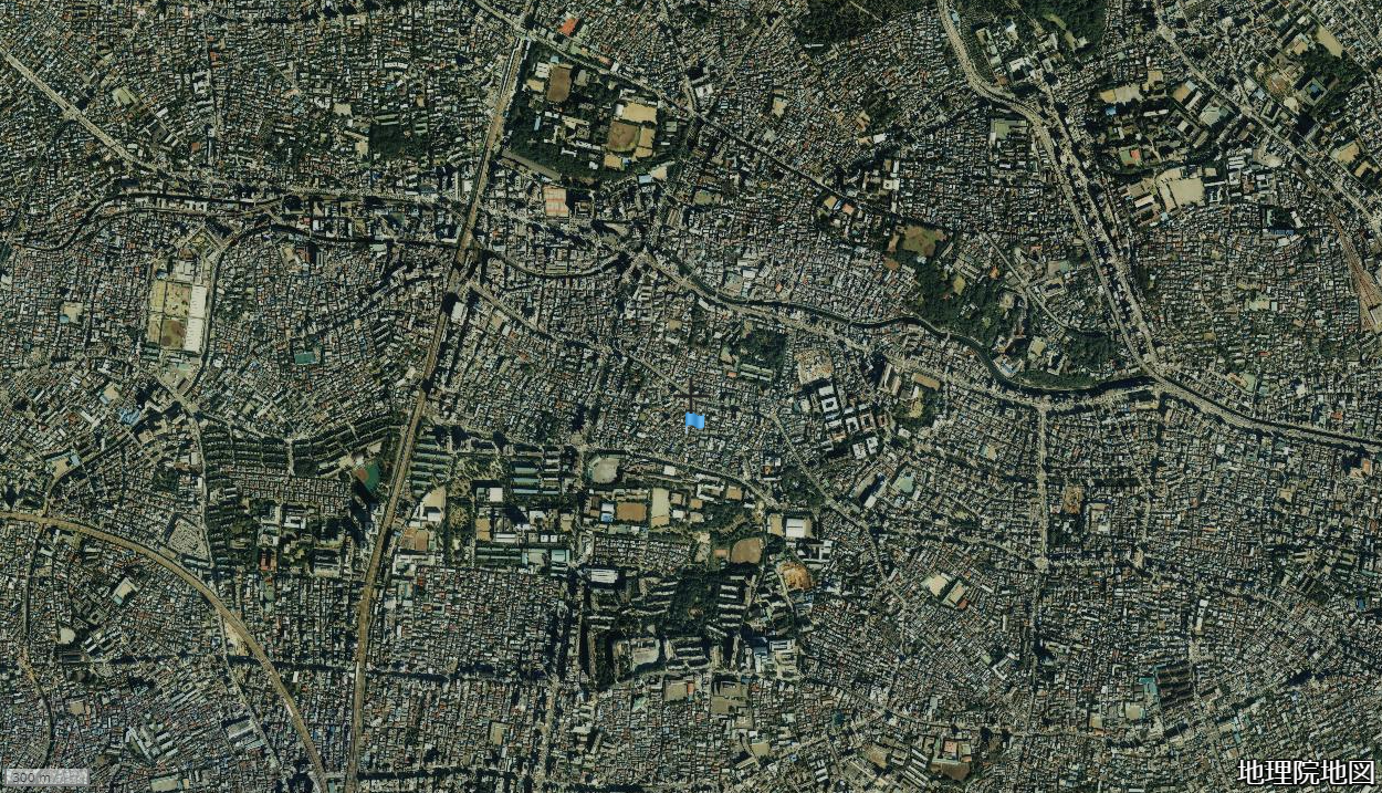 出典：地理院地図　1982年頃の新宿区西早稲田付近の様子