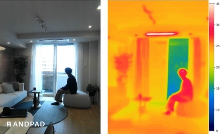 ▲画像③ 施工後、室温サーモ計測写真