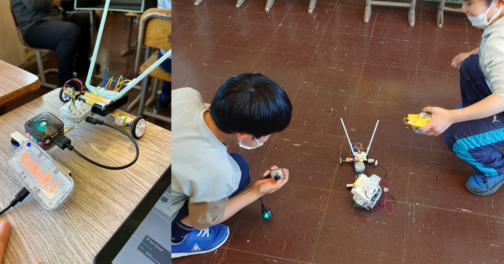 「メッセージを出しながら走る車」のプロトタイプ