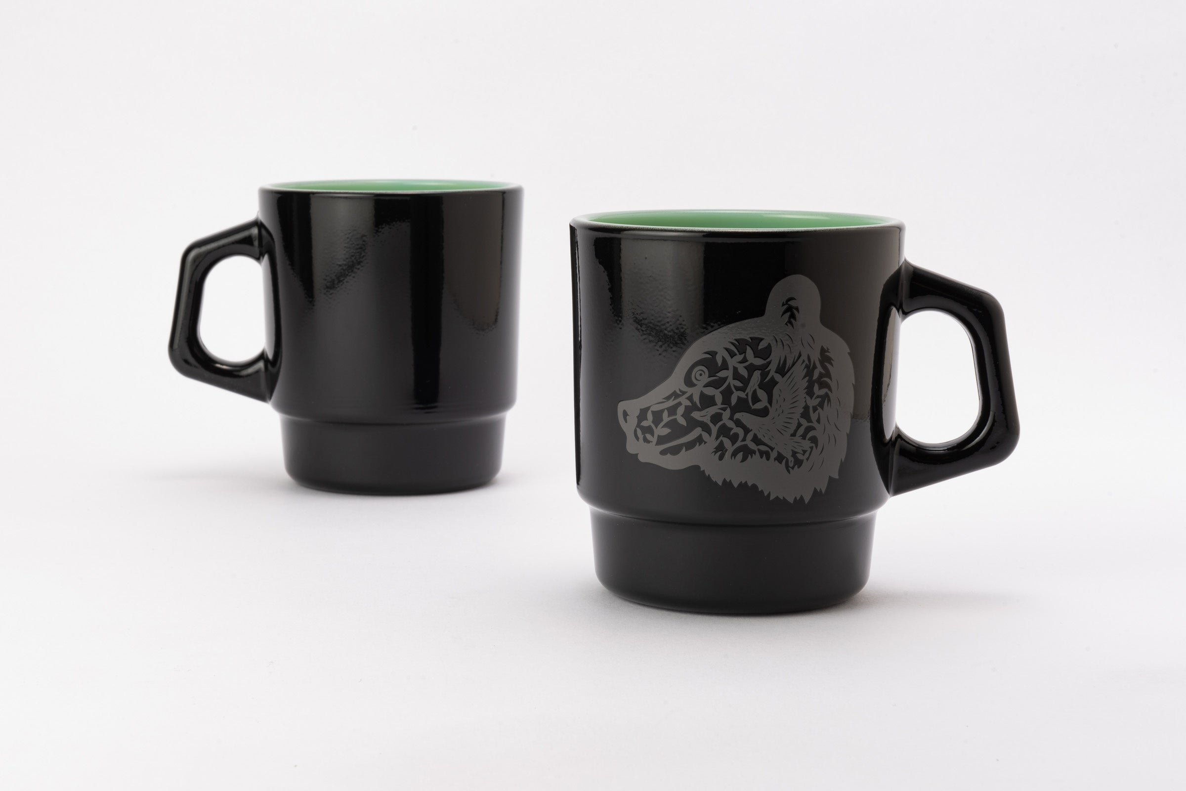 Fire-King スタッキングマグ ジェダイ ブラックスプレー [Bear]