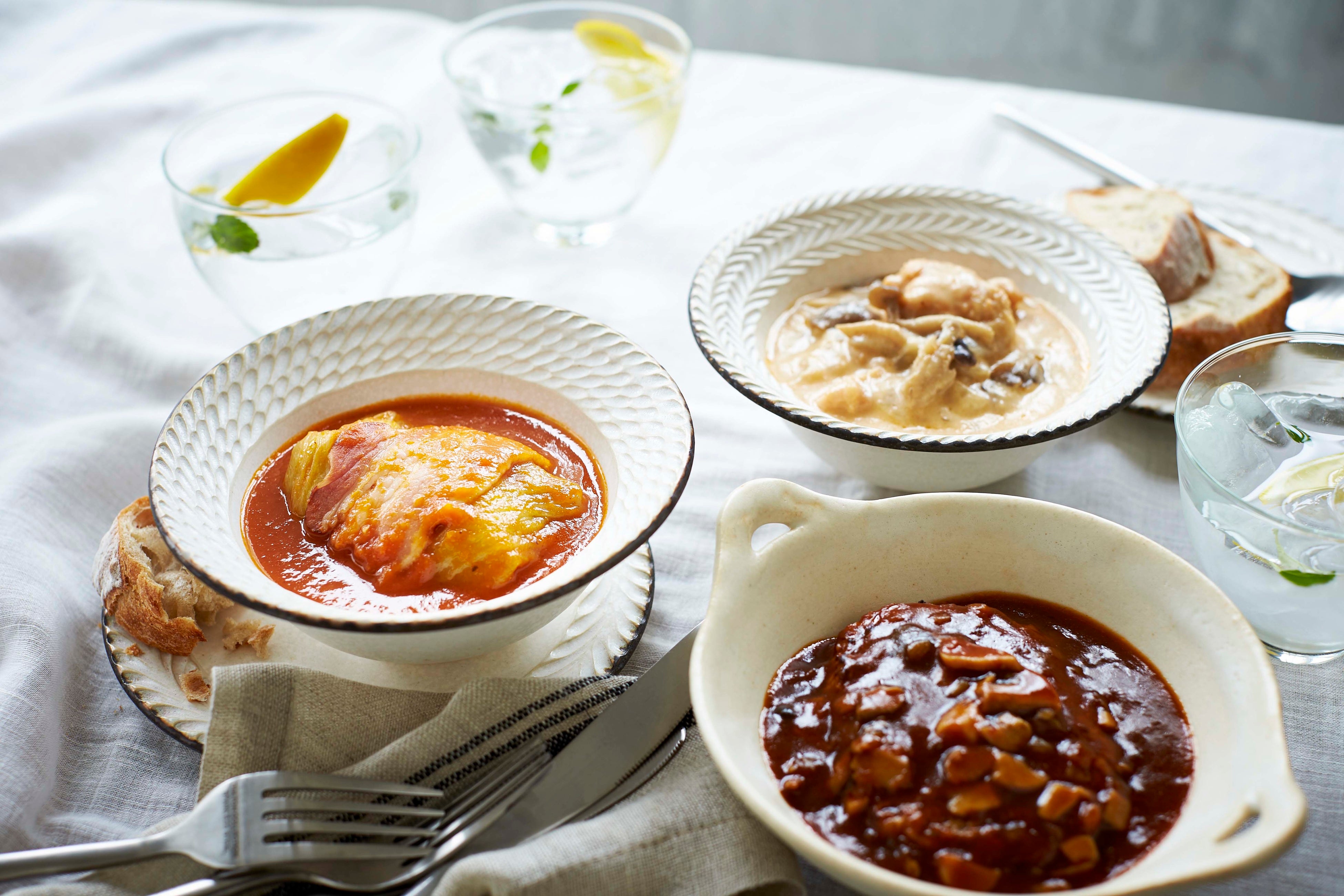 ＜RF１＞ママを助ける　３種類の煮込み料理セット　5,681円（送料込・税込） 販売期間：3月2日（水）～4月27日（水）