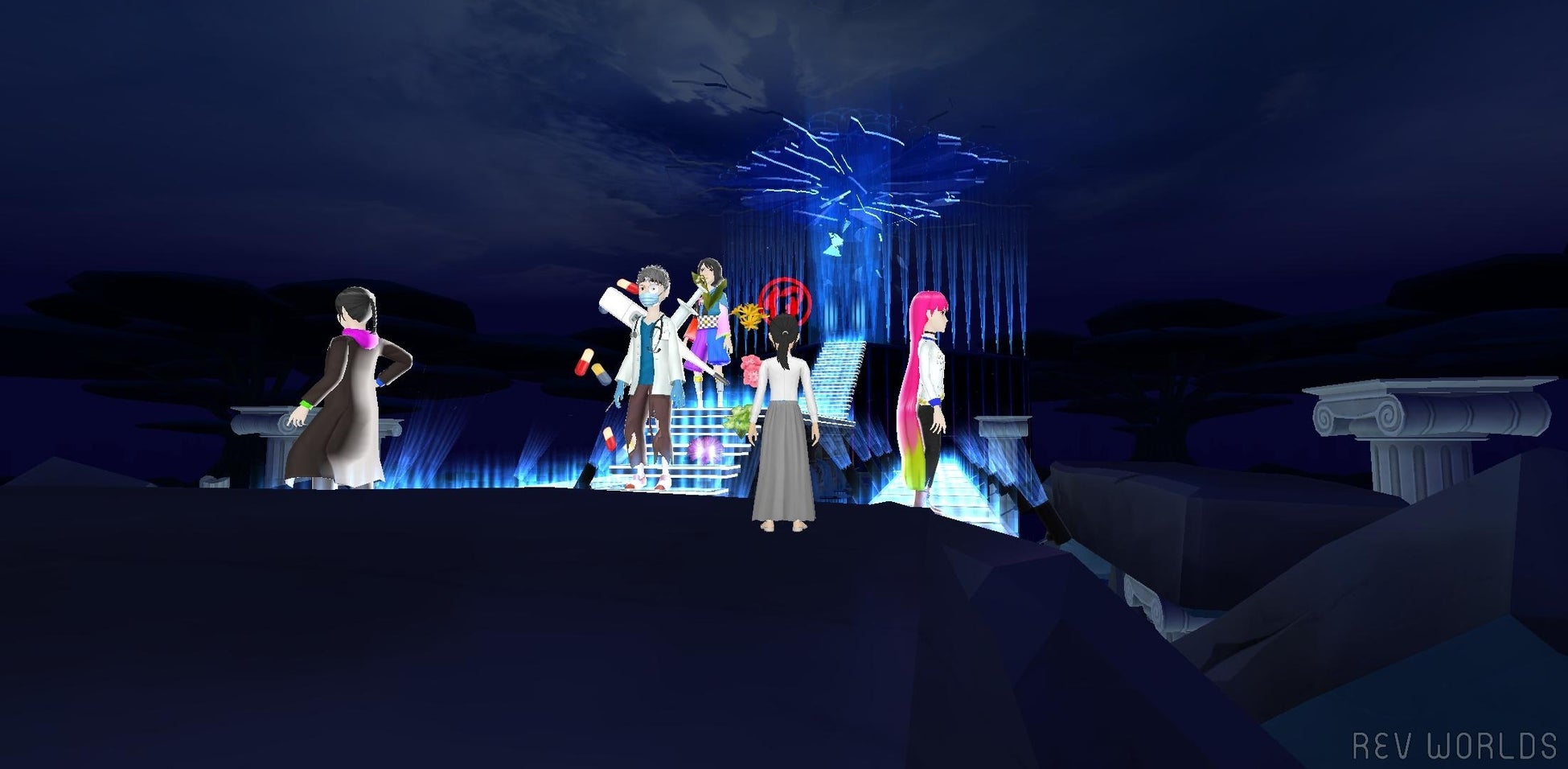 アバターがランウェイを歩く様子