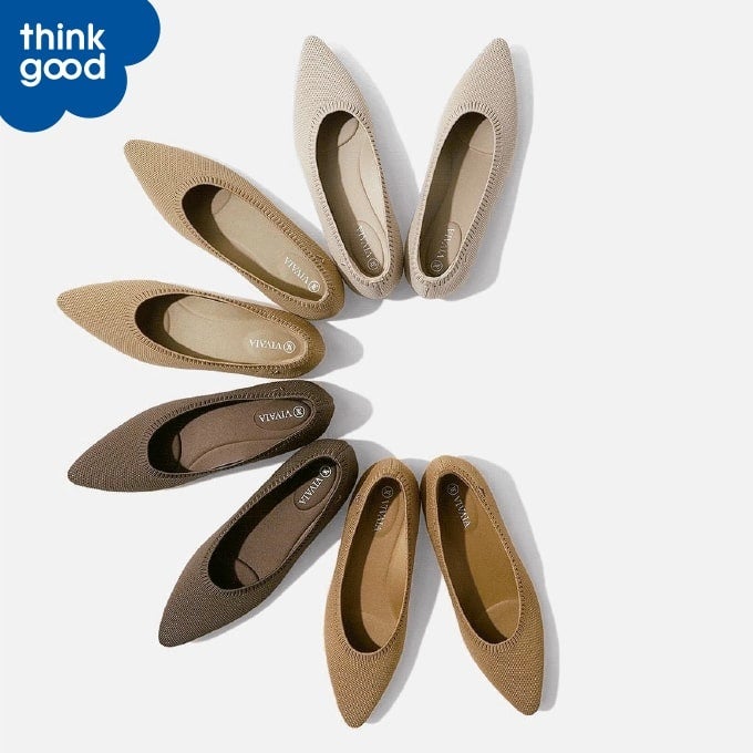 ＜ビバイア＞フラットシューズ　各12,900円　(ポリエステル22.0〜25.5cm)