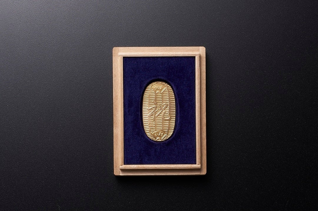 K24 祝小判　 61,050円 （3g／約縦4.0×横2.2cm／桐箱入） ※お渡し：約1か月後