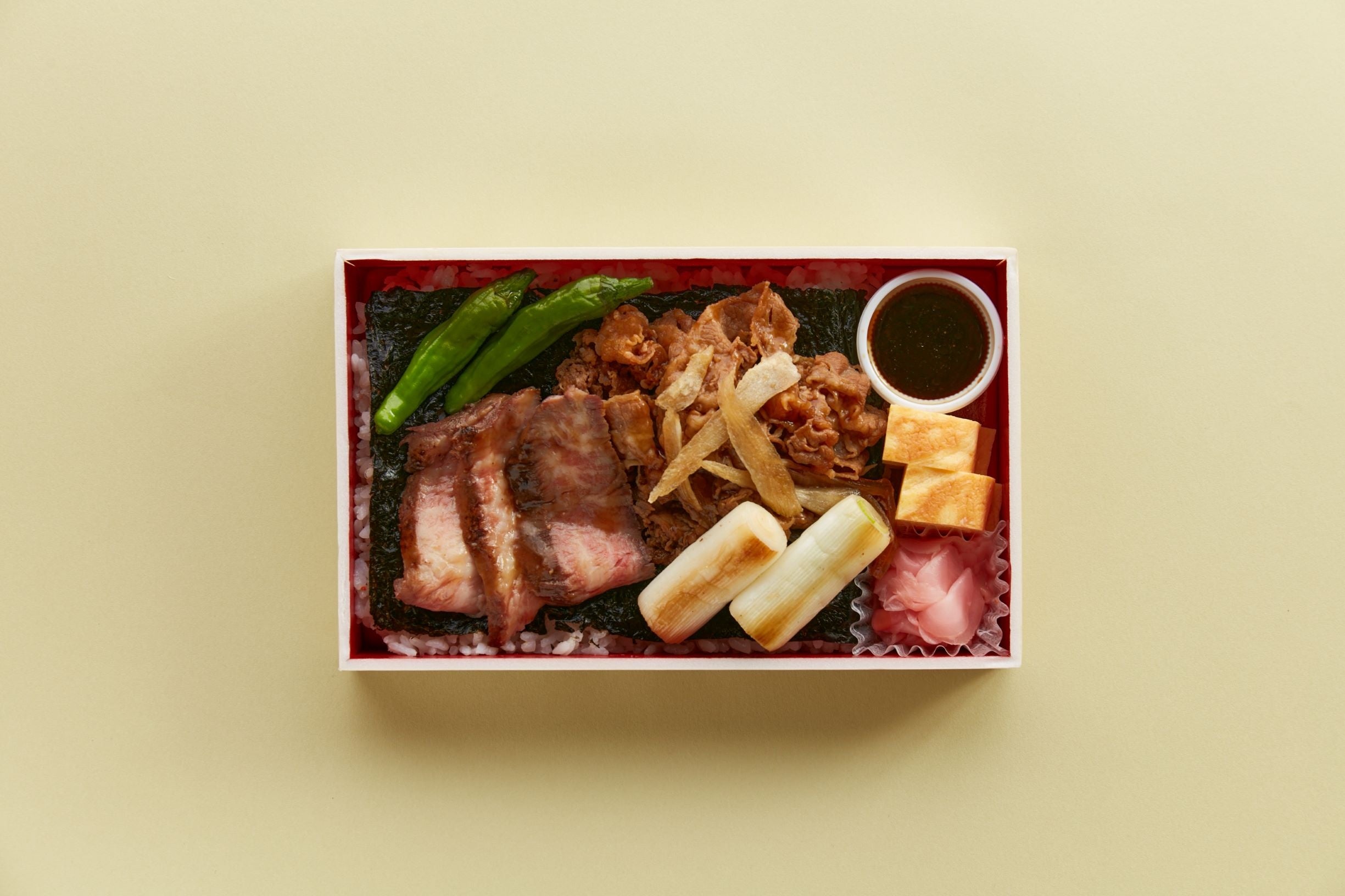 〈肉の壱丁田〉 2種の牛肉のり弁 1,620円(1折) 12月7日(水)～20日(火) 各日10点限り