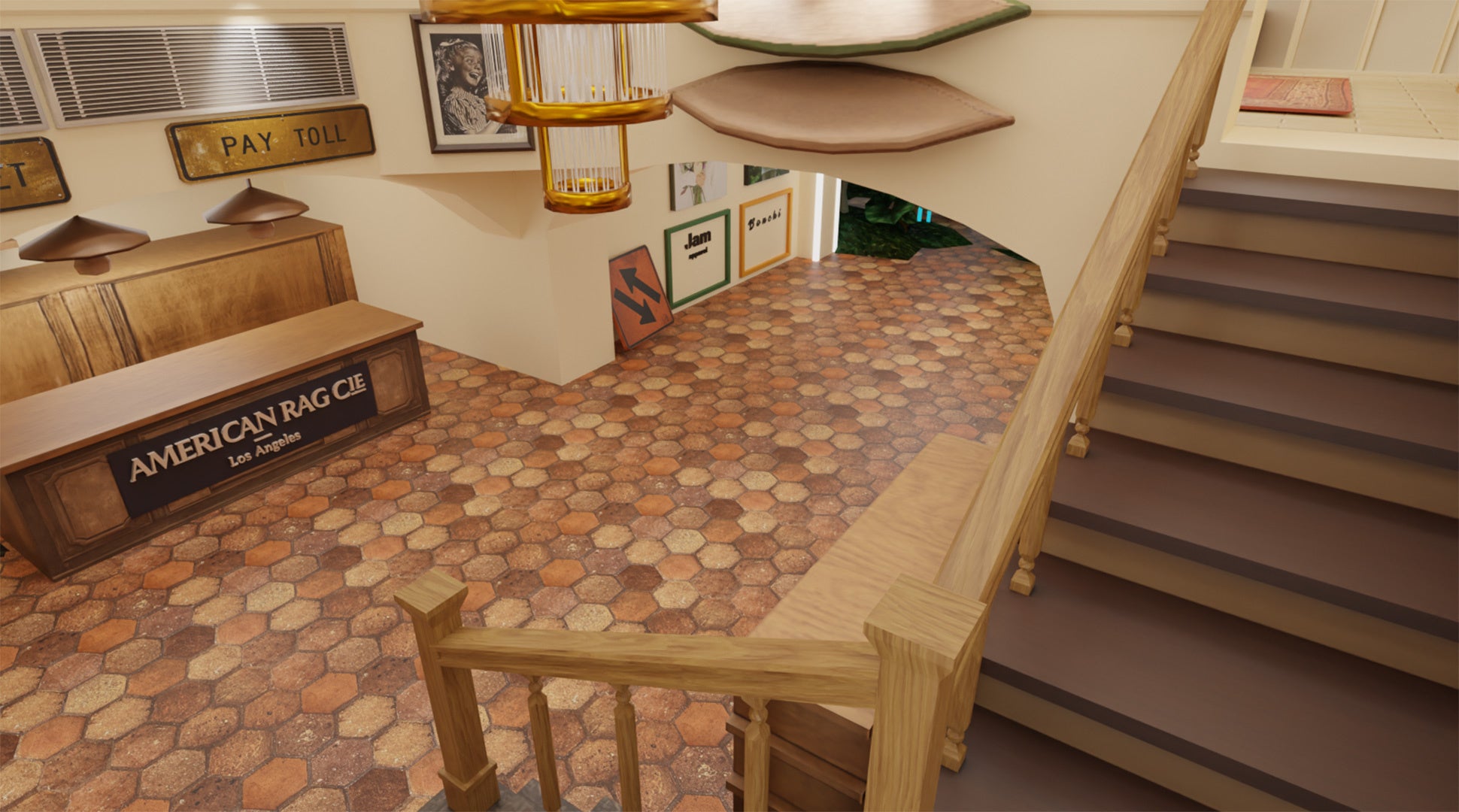 アメリカンラグシー キャットストリート店の内装を再現したバーチャルショップ