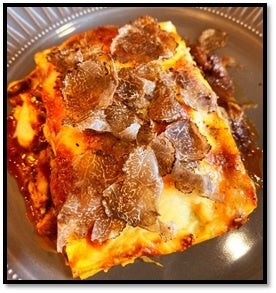 ＜TOKYOラザニア＞ 黒トリュフのラザニア”ロッシーニ風” 100ｇ当たり 2,501円 (1個280～330ｇ)