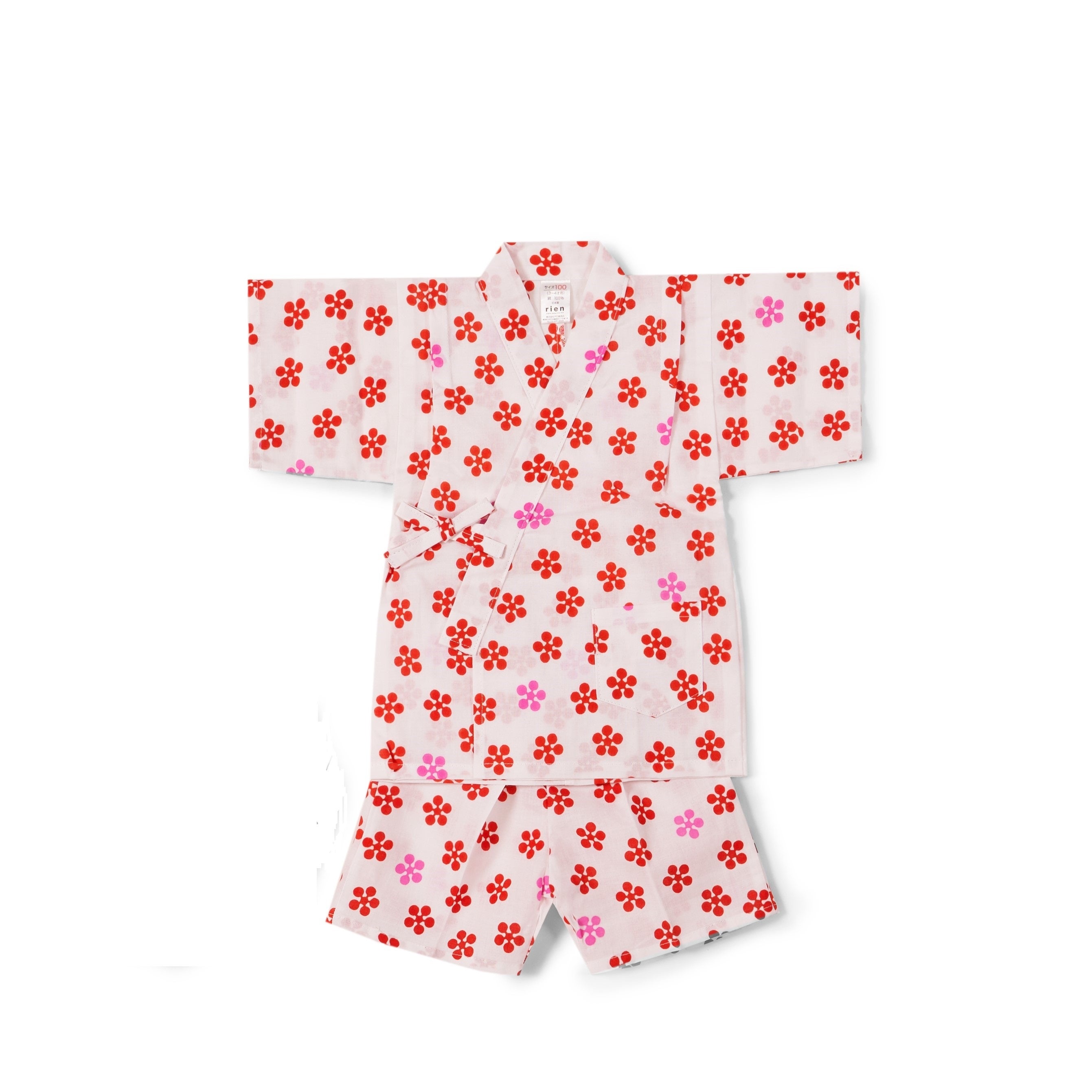 ＜梨園染 戸田屋商店＞女児甚平「梅鉢」5,830円