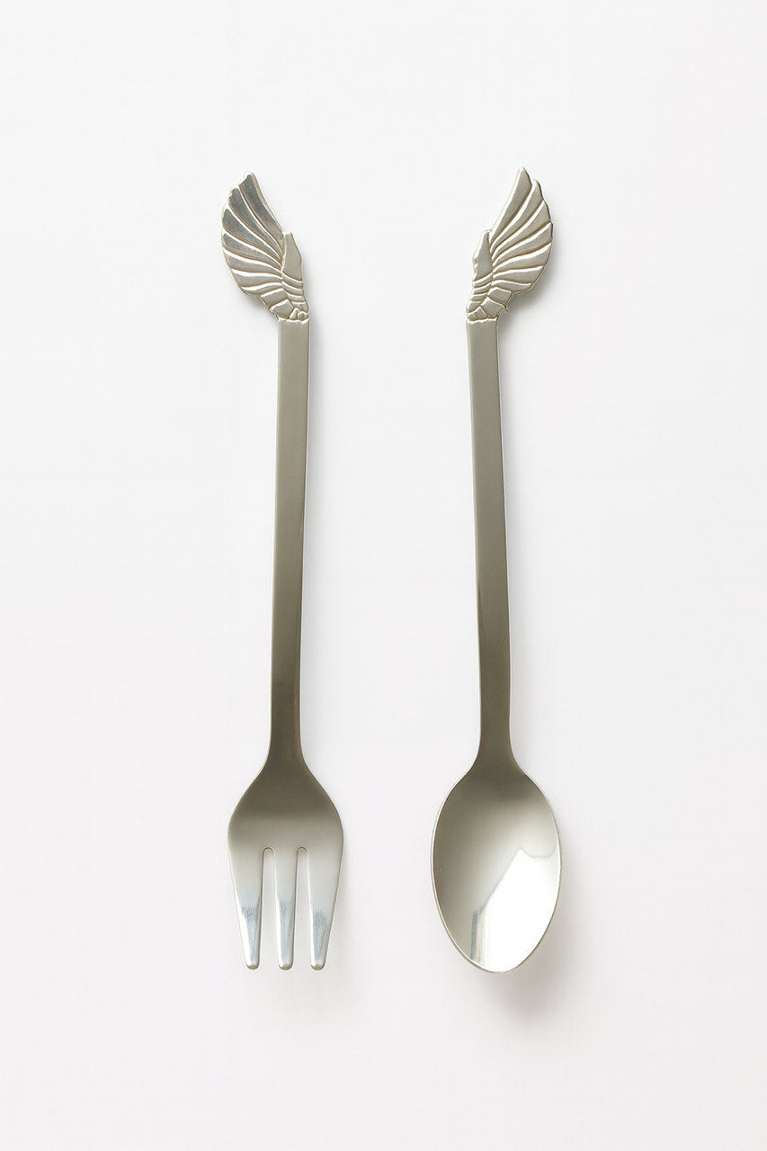 エンジェルスプーン & フォーク セット 高見沢俊彦の美味しい音楽美しいメシ 高見沢俊彦の美味しい音楽 エンジェルスプーン＆フォークセット日本橋