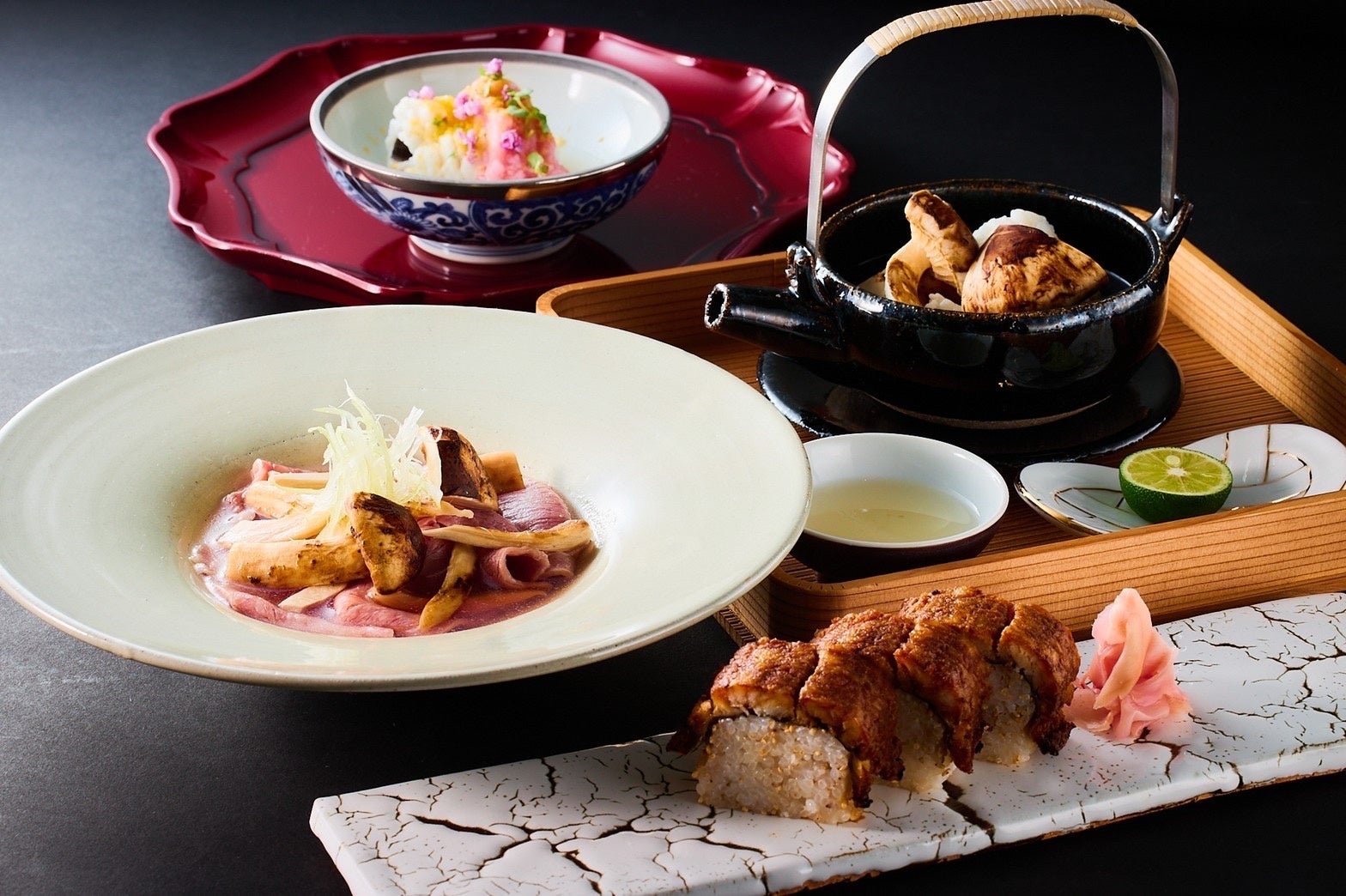 「鱧・松茸・牛会席」イメージ