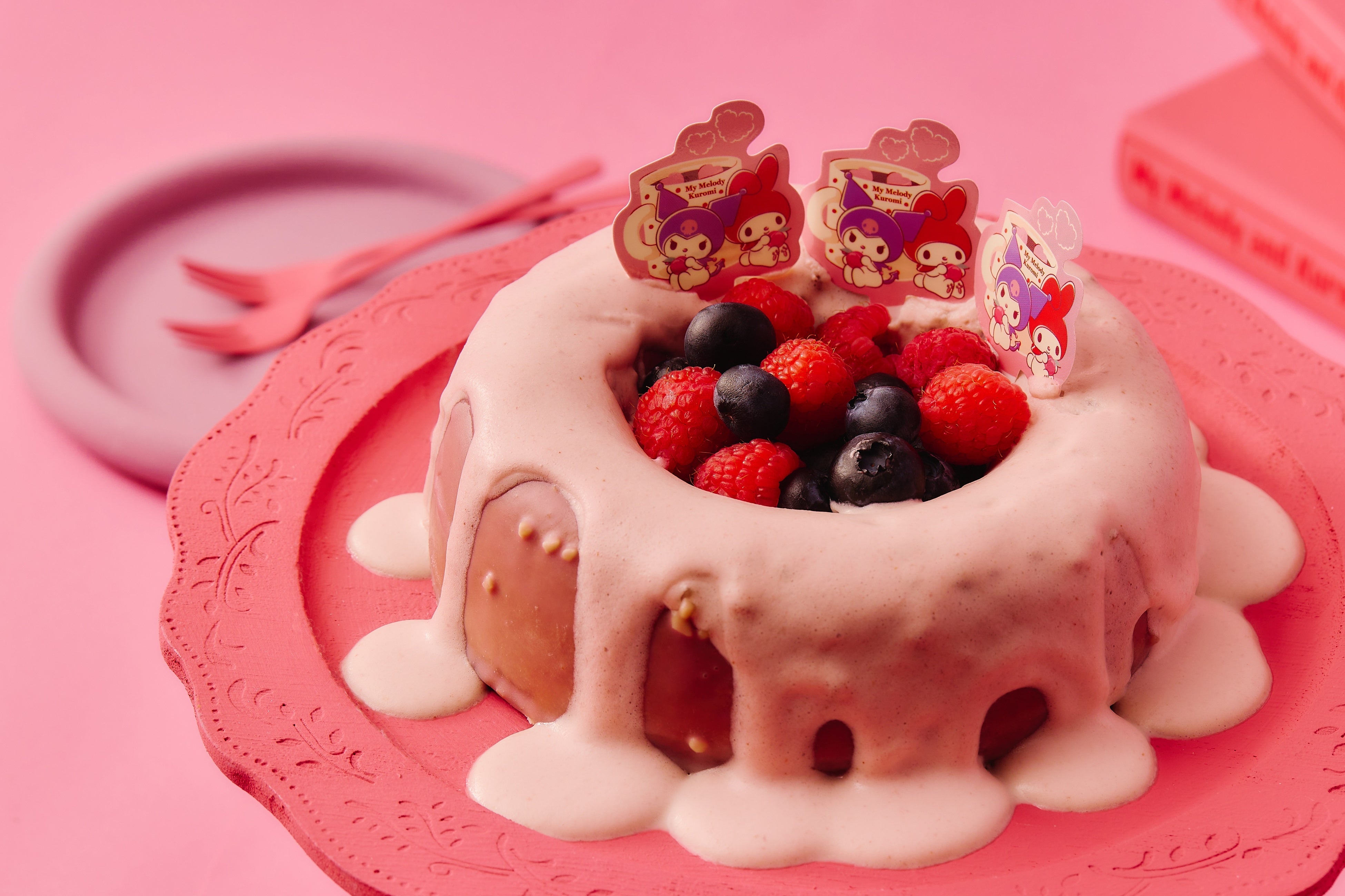 桃のリースケーキ