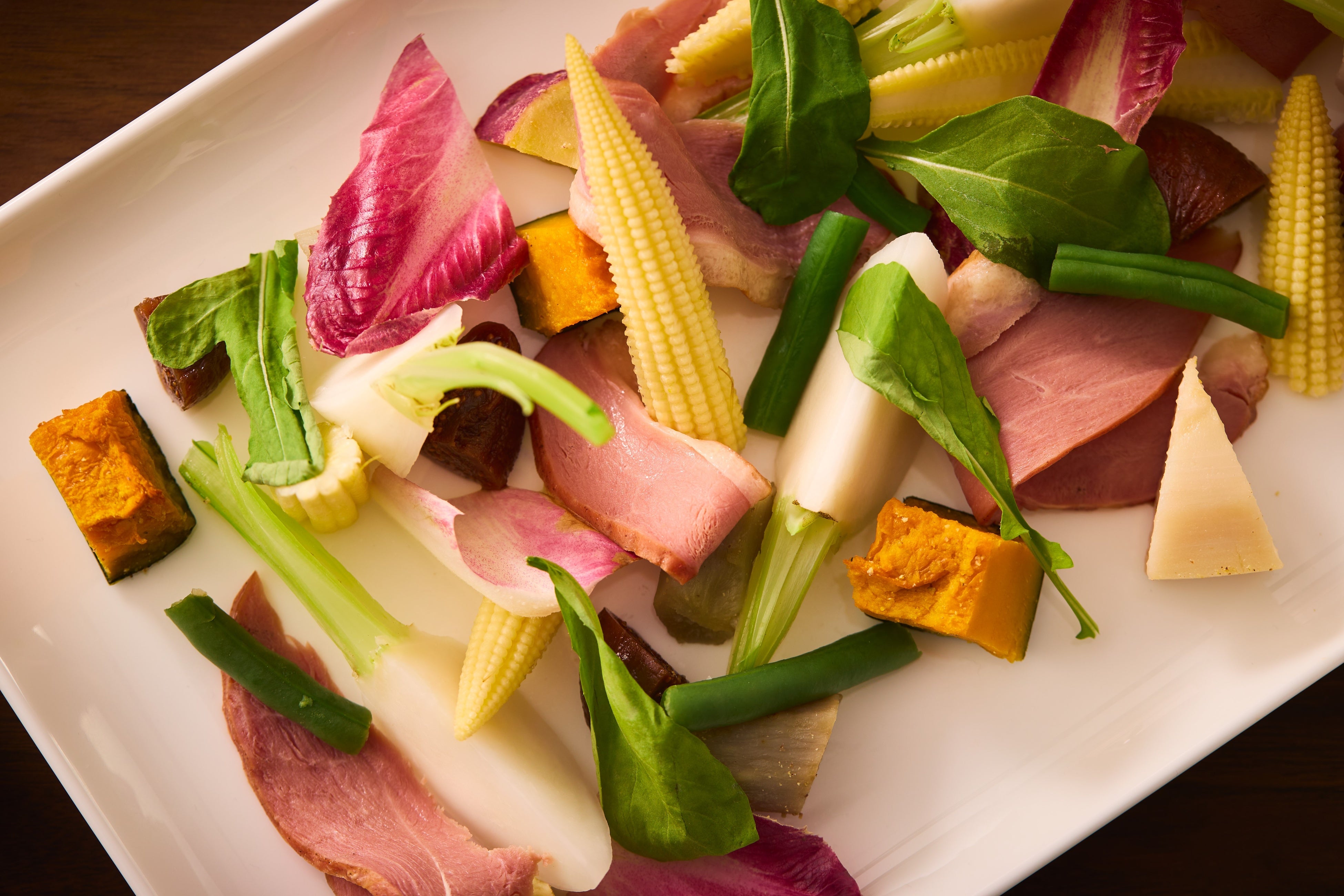 秋野菜と合鴨の収穫祭仕立て