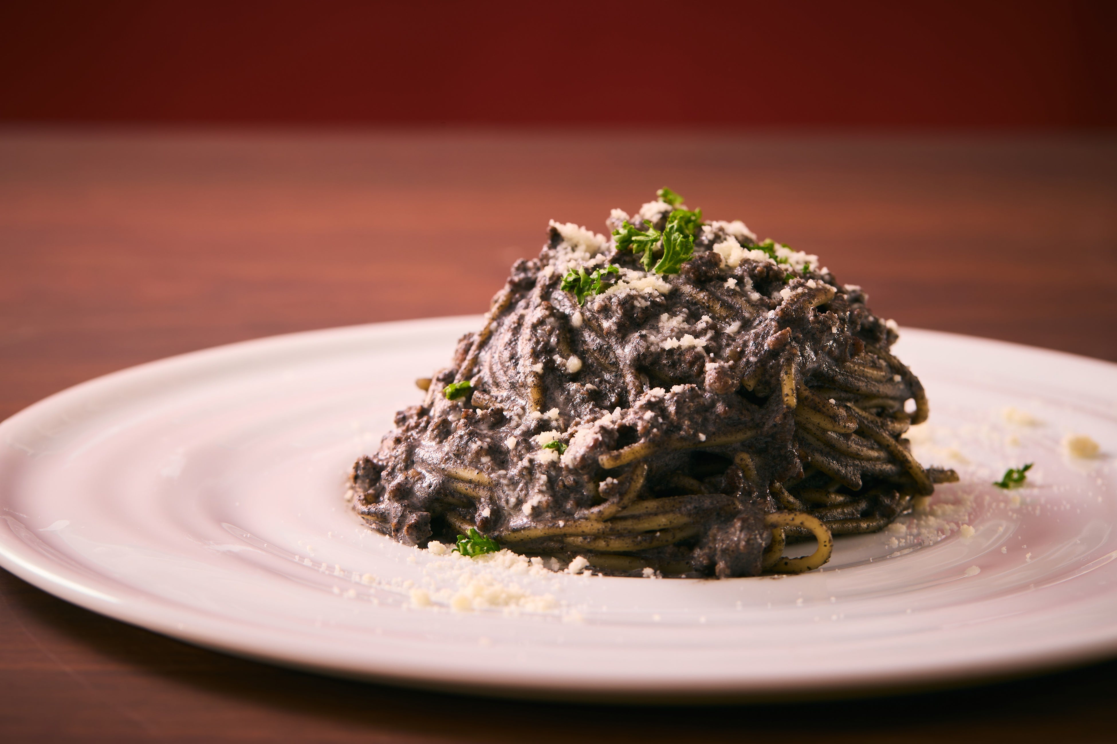 挽き肉の黒ゴマクリームパスタ(ディナー限定)