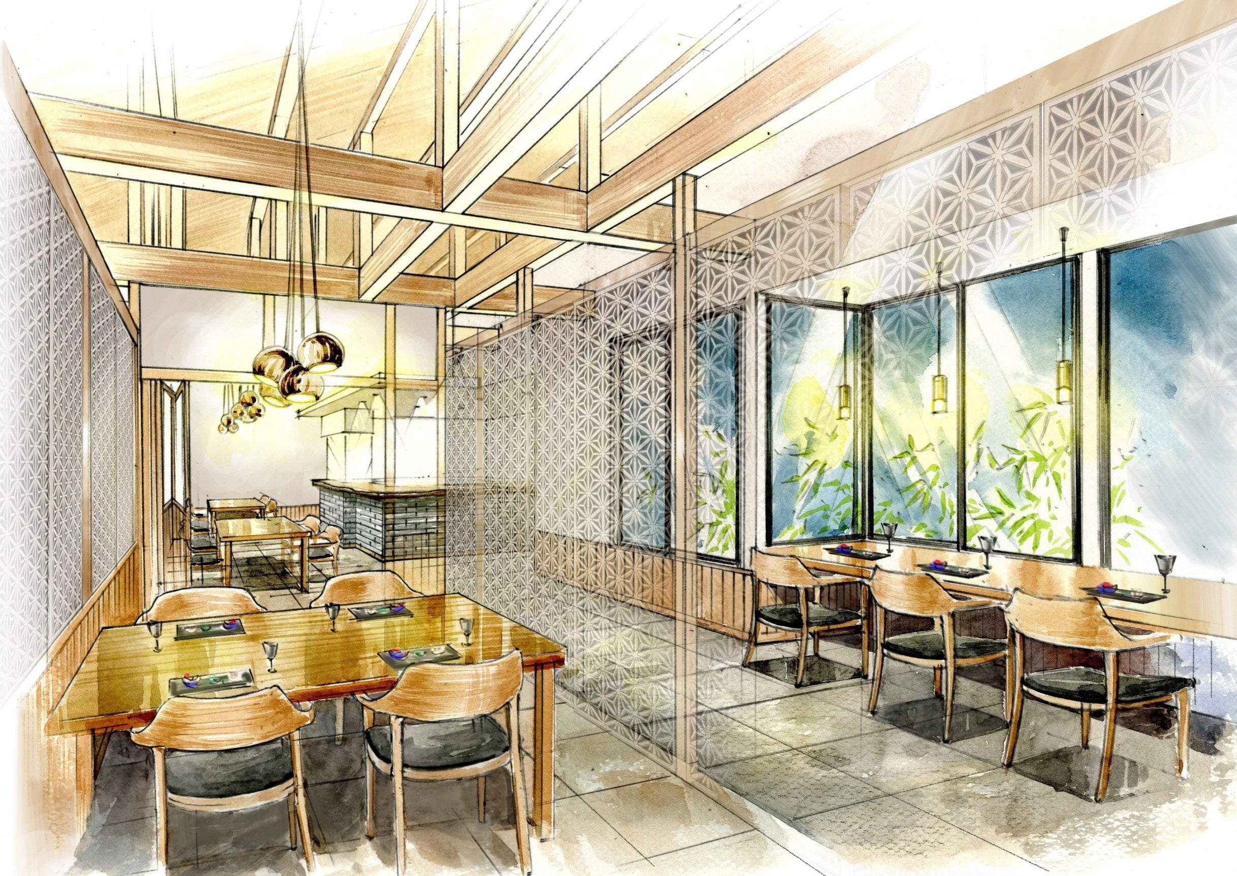 リニューアル後の食事処（センターハウス）