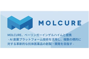 MOLCURE、ベーリンガーインゲルハイムと提携 - AI創薬プラットフォーム技術を活用し、複数の標的に対する革新的な抗体医薬品の創製・開発を目指す-