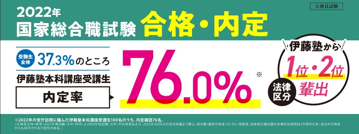 キャリア官僚登用試験・伊藤塾受講生から合格報告多数到着【合格速報