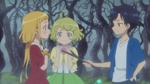 （左から）フウカ、カリン、チトセ （C）成田サトコ・千野えなが・ポプラ社／アニメ「らくだい魔女」製作委員会