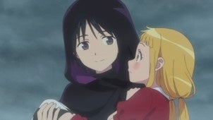 （左から）キース、フウカ （C）成田サトコ・千野えなが・ポプラ社／アニメ「らくだい魔女」製作委員会