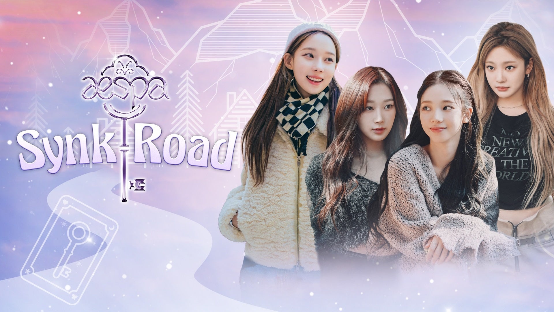 『aespaのSynk Road』キービジュアル (C)2022-2023 Wavve, SM Culture & Contents Co., Ltd. All Rights Reserved.