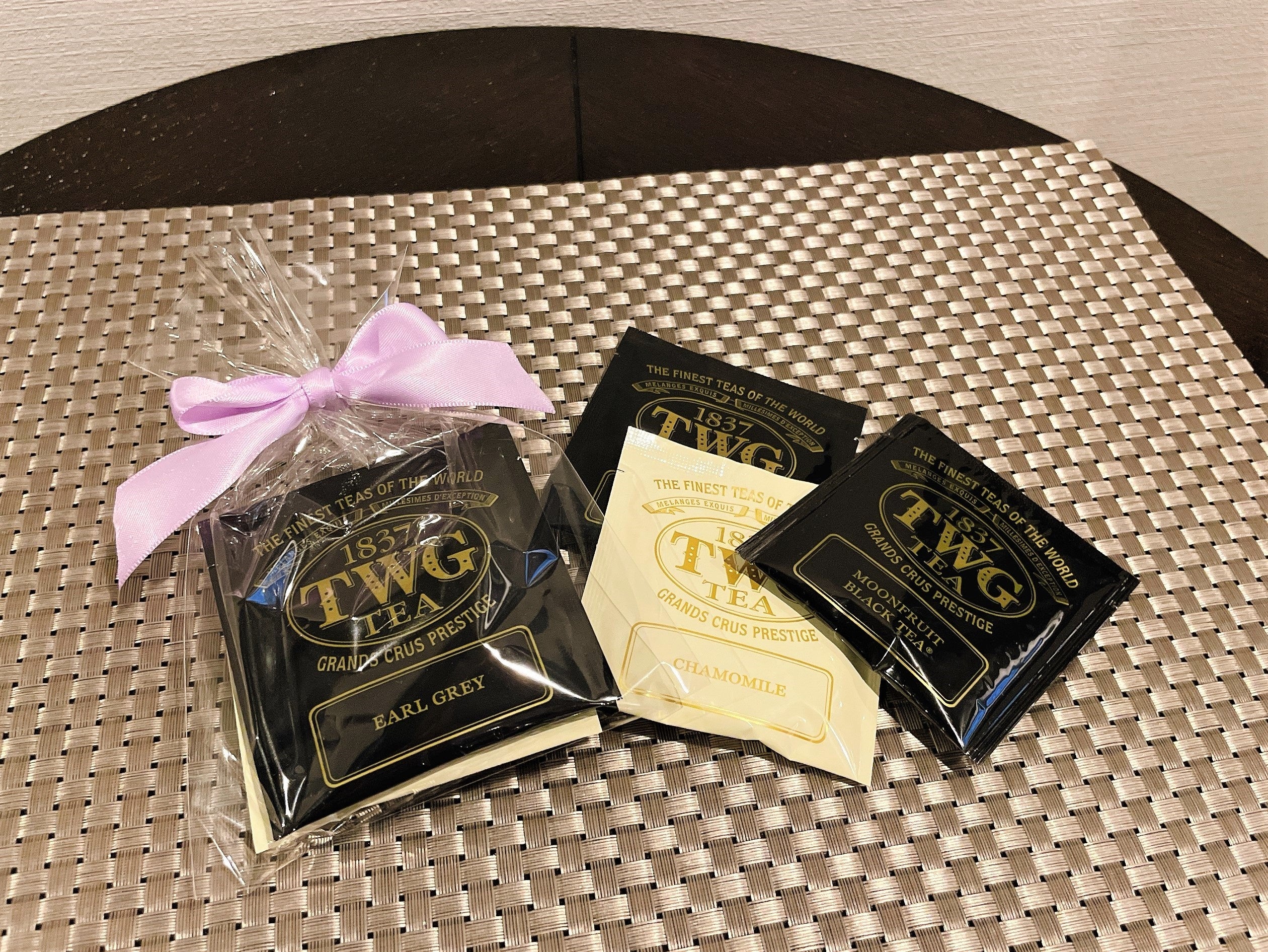 プラン特典の「TWG Tea」セット