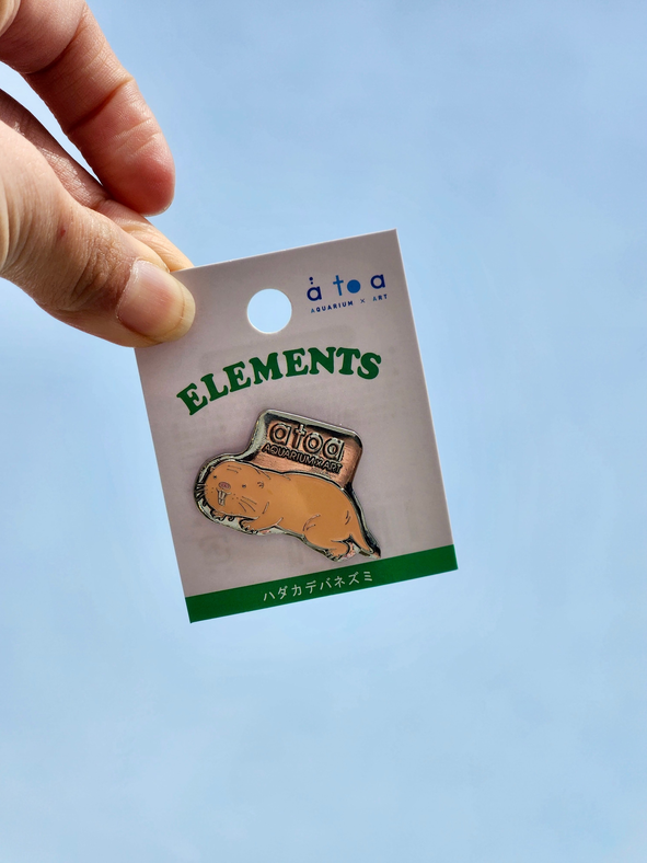 △ピンバッジ（ハダカデバネズミ）