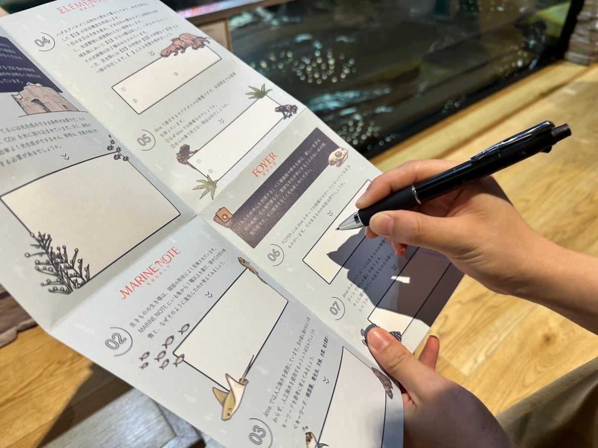 ワークシートを回答している様子