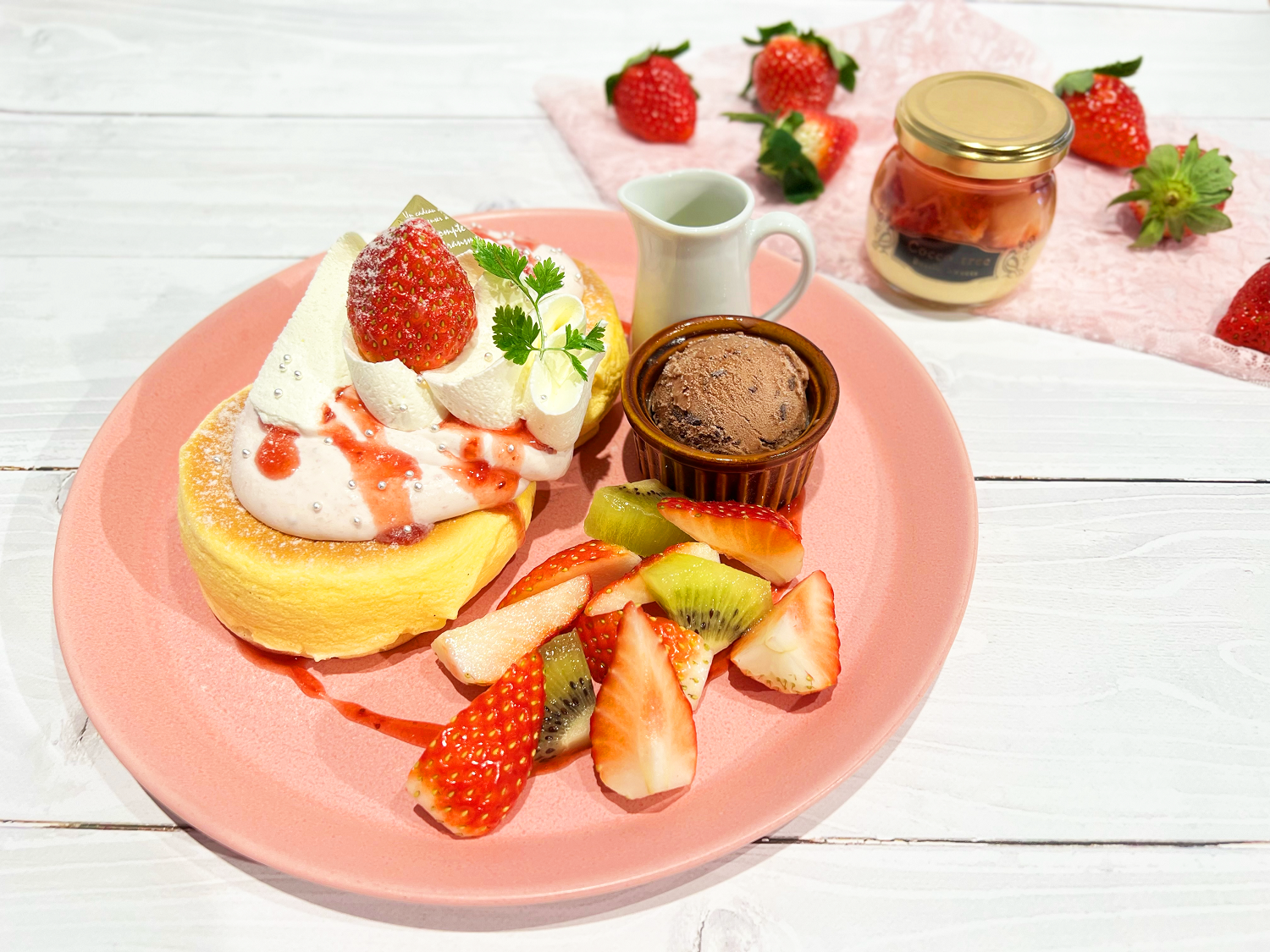 福島・喜多方のカフェ＆スイーツ「Cocco tree」にとちおとめを