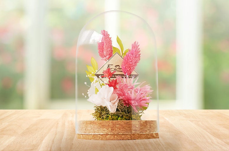 プリザ　ミニアレンジ　ピンク