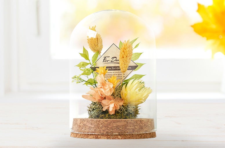 プリザ　ミニアレンジ　イエロー