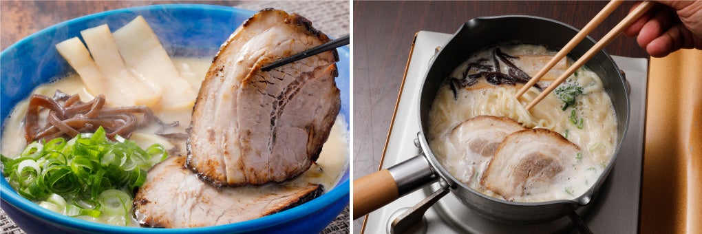 出来たての美味しさを再現する特殊冷凍ラーメン／水を足さずに温めるだけの調理