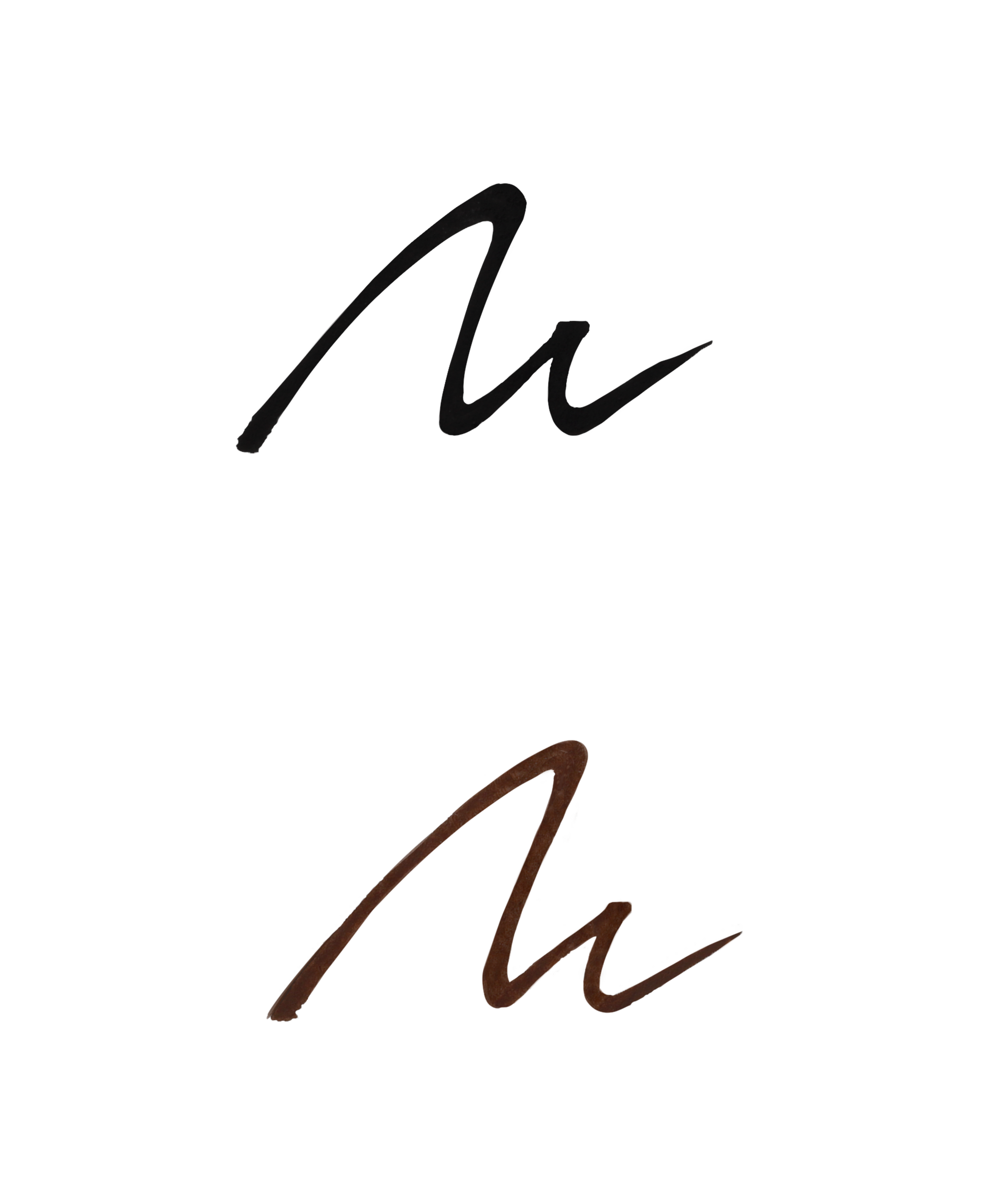 上：ブラック　下：ブラウン