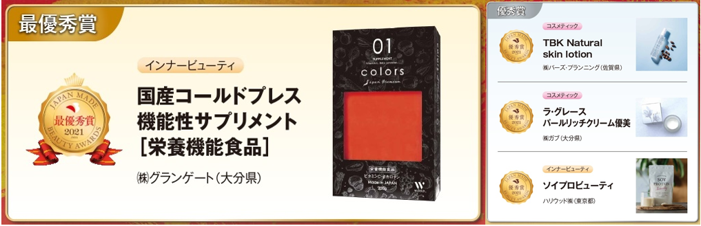 昨年度最優秀賞商品／優秀賞商品