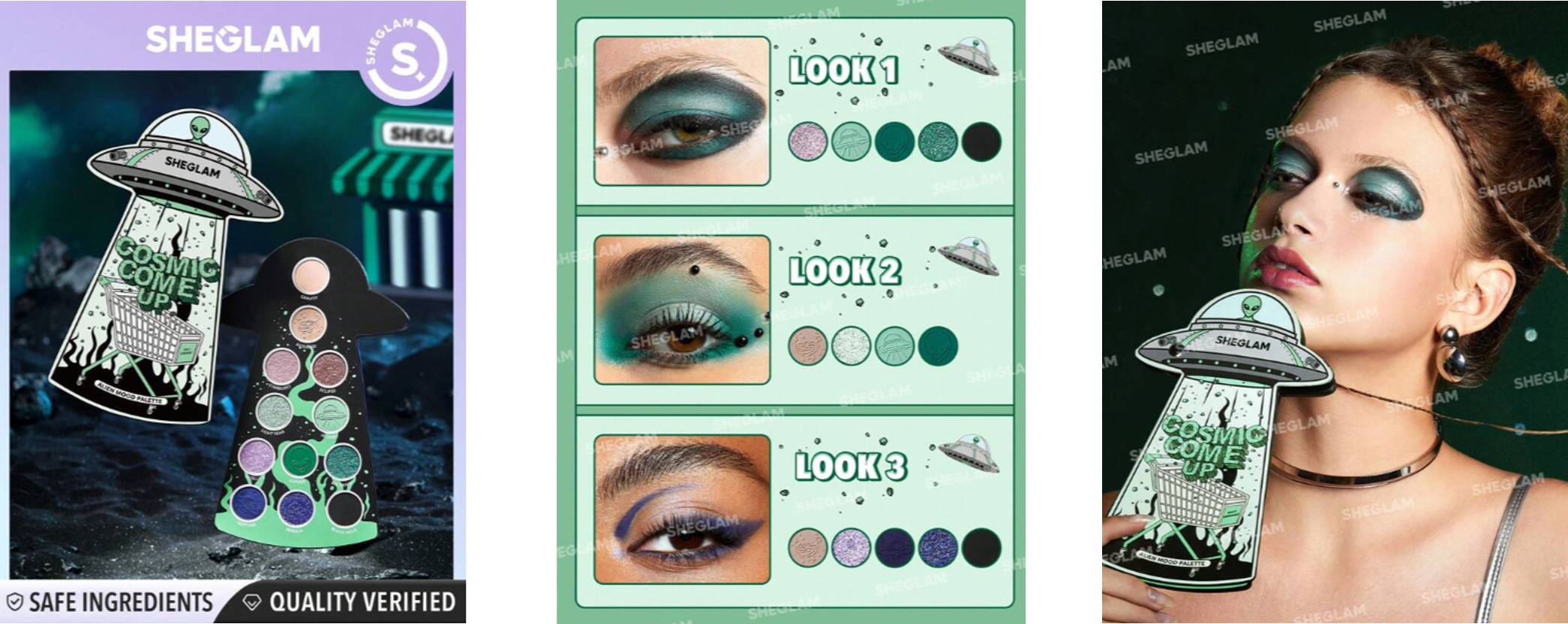 アイシャドウハイライトセット SHEGLAM』より宇宙に煌めく星の輝きを表現した”COSMIC COME UP