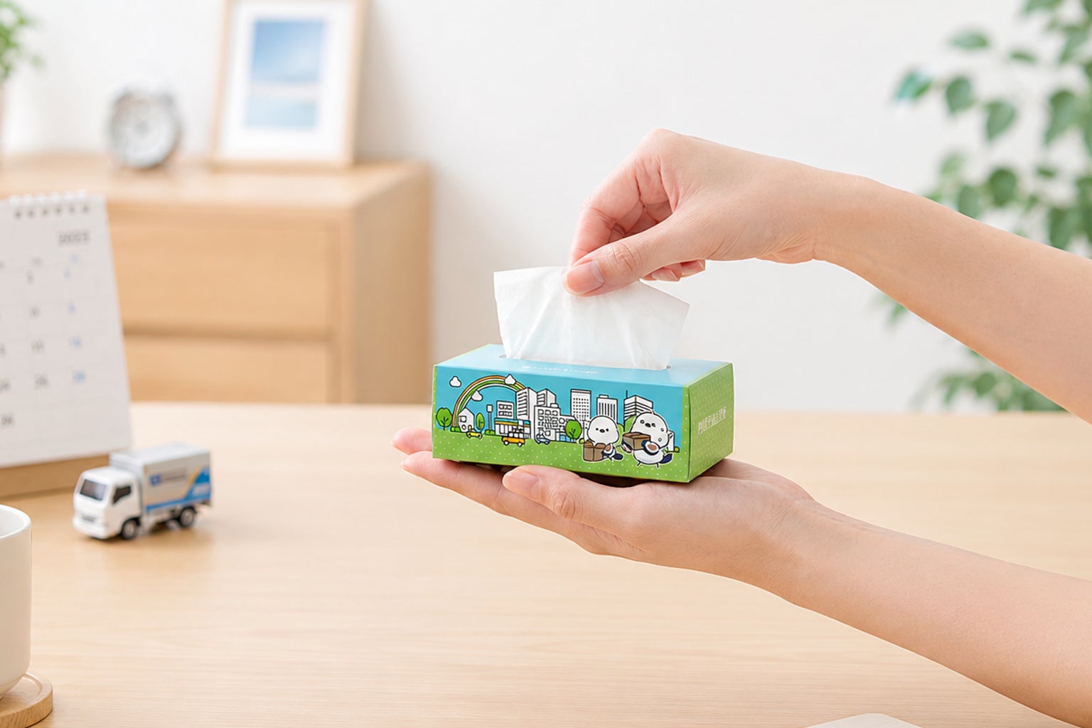 オリジナルプリント.jp、WEB入稿・3Dプレビュー対応のミニボックスティッシュを発売