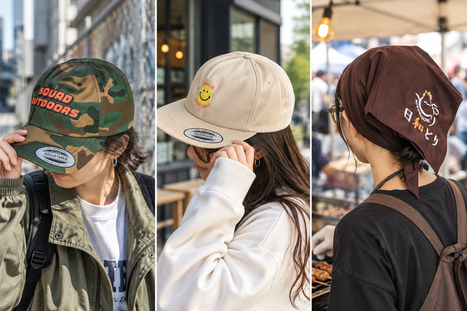 WEBで簡単注文！1点から刺繍小物を。オリジナルプリント.jpにキャップ・バンダナ3種登場