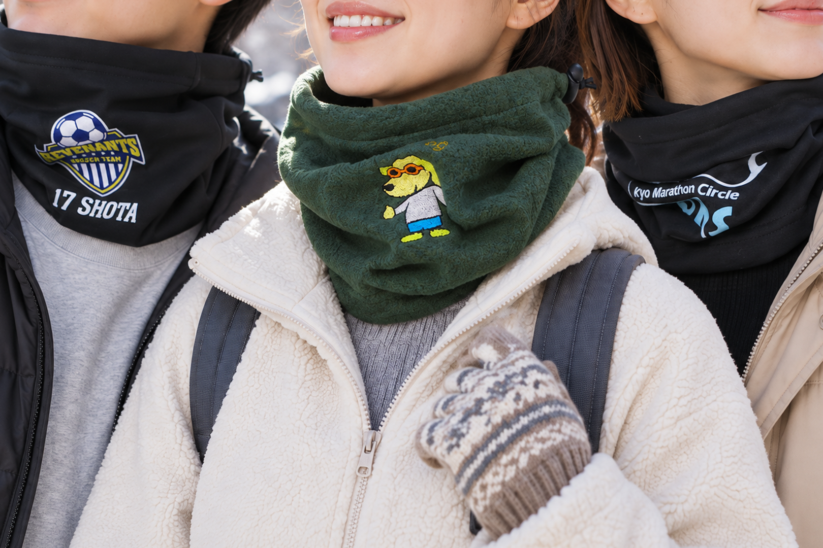 1点から簡単に刺繍アパレルを作成！冬に最適なネックウォーマーがオリジナルプリント.jpに登場