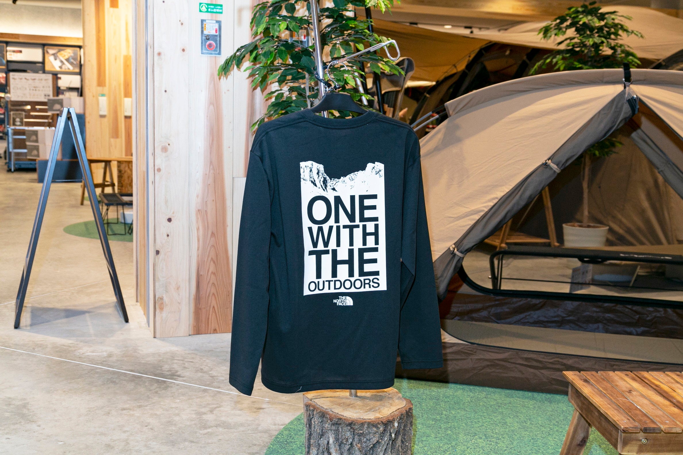 ノースフェイスの限定デザインロングTシャツ