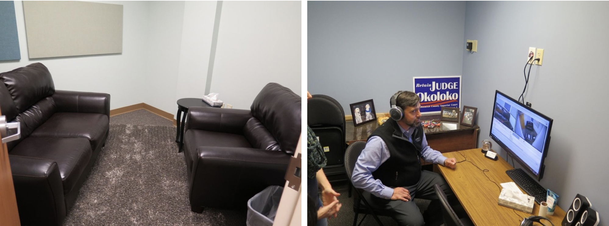 ワシントン州DAWSON PLACE Children Advocacy Center面接室の様子