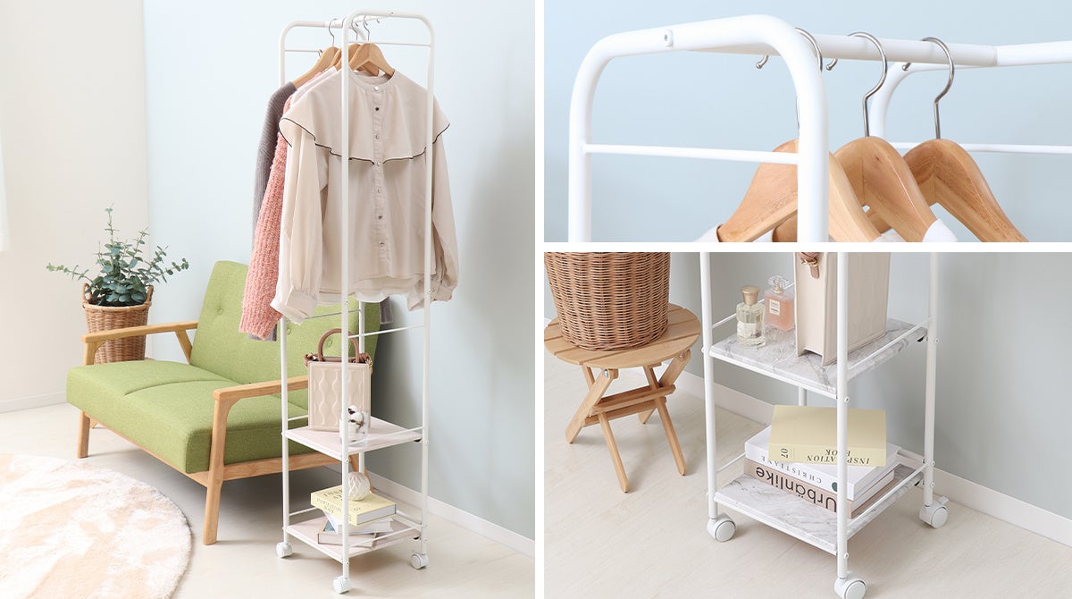 ハンガーラック スリム ミニマリスト ヤマソロ」毎日のちょい掛けルーティーンにぴったりなスリムハンガー