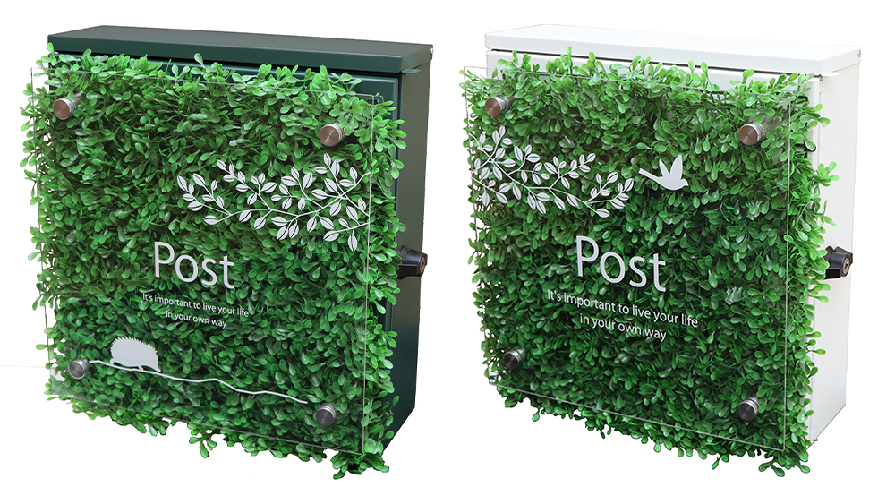 壁掛けポスト　ヤマソロ　グリーン 新品未使用 ヤマソロ」幸せが届くかも!?小さな森のような壁掛けポスト