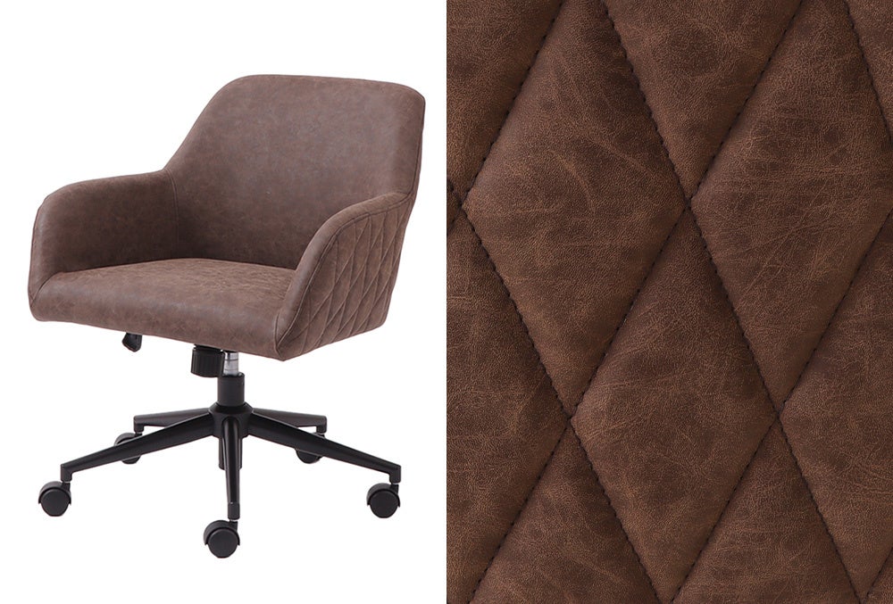 「レザー生地」ダークブラウン