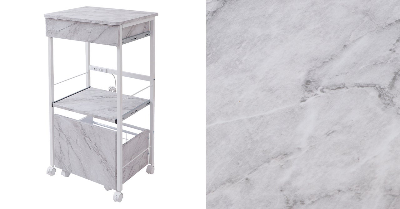 ▲大理石柄「ホワイト」