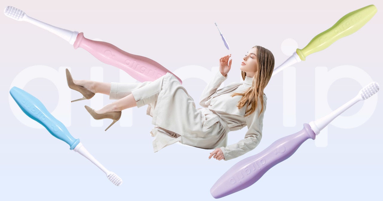 プラスチック使用量約50％減の歯ブラシ「airgrip(エアグリップ)」が