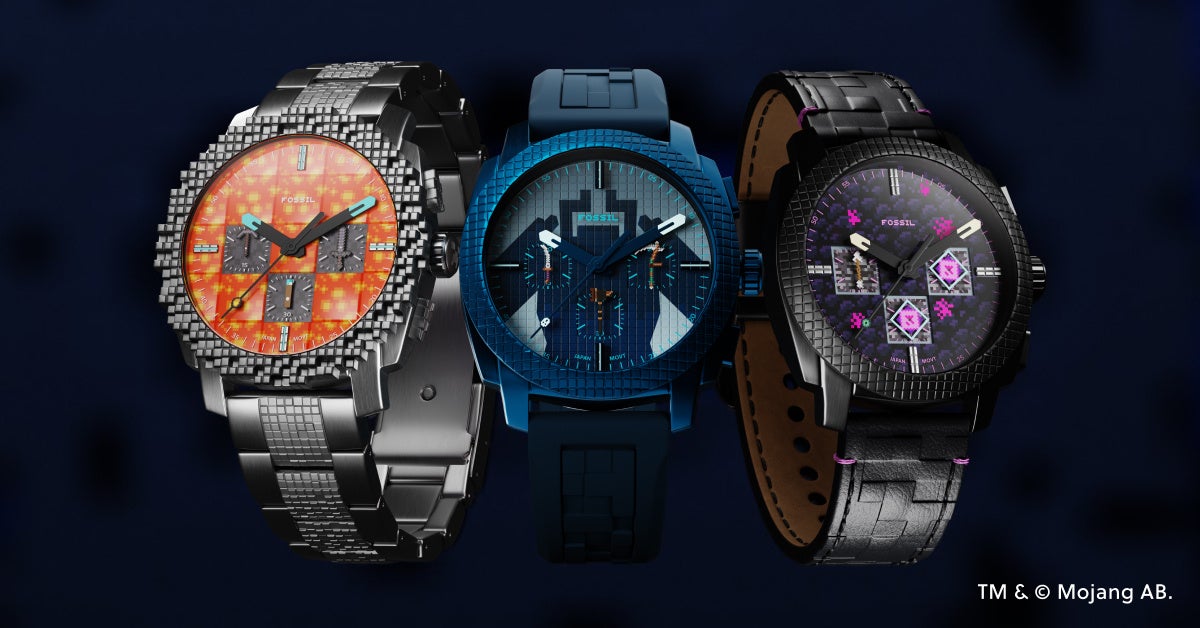 Minecraft x Fossil限定腕時計発売!ネザー、ジ・エンドの世界観を日常に Minecraft x Fossil限定腕時計発売!ネザー、ジ・エンドの世界観を日常に