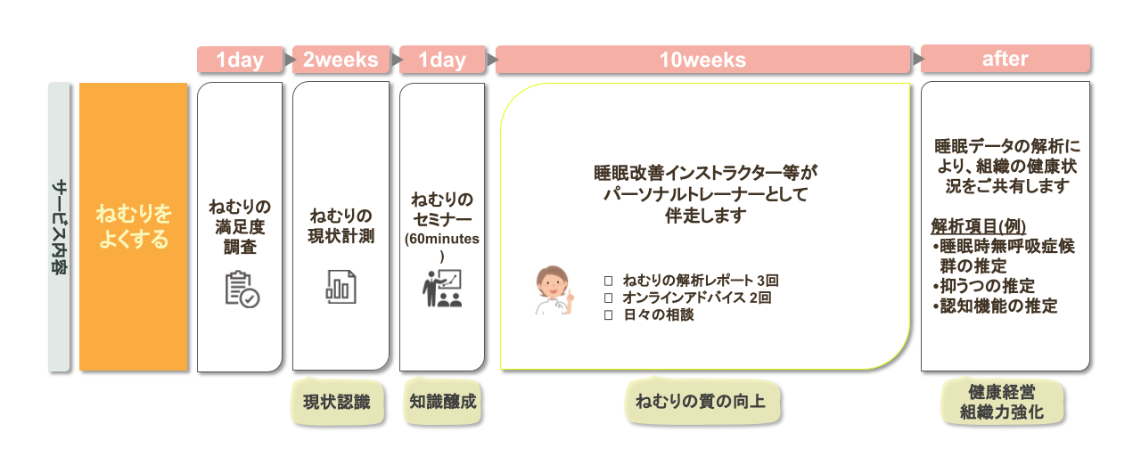 図3：睡眠改善プログラム実施の流れ
