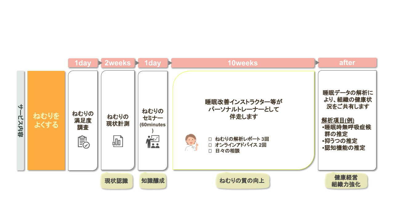 図3：睡眠改善プログラム実施の流れ