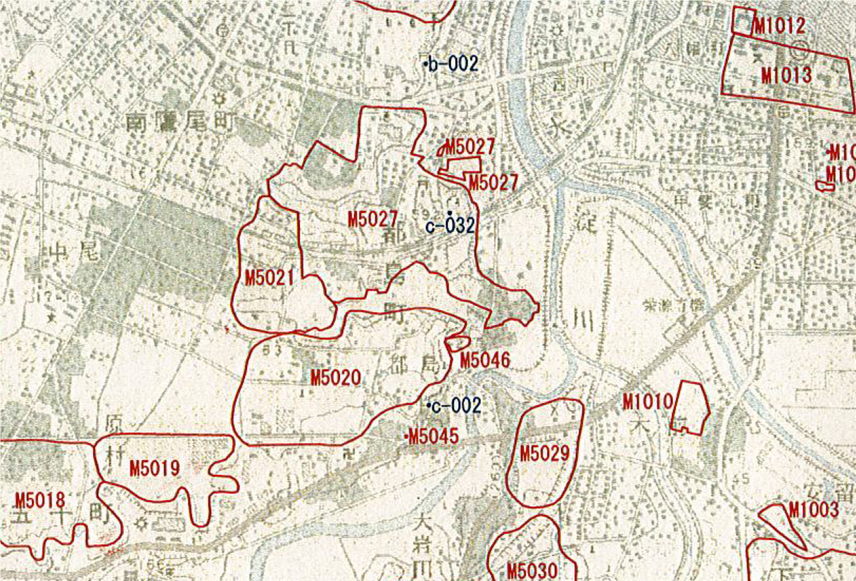 これまでのPDFによる地図（都城歴史資料館付近）