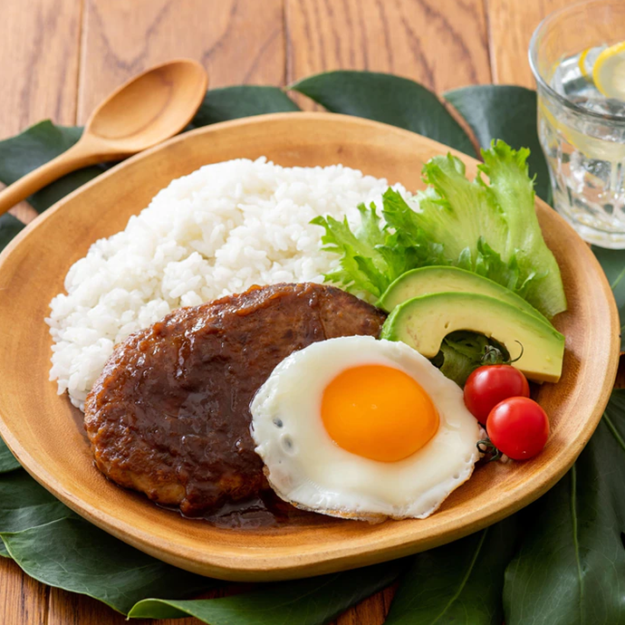宮崎牛ハンバーグの簡単ロコモコ丼